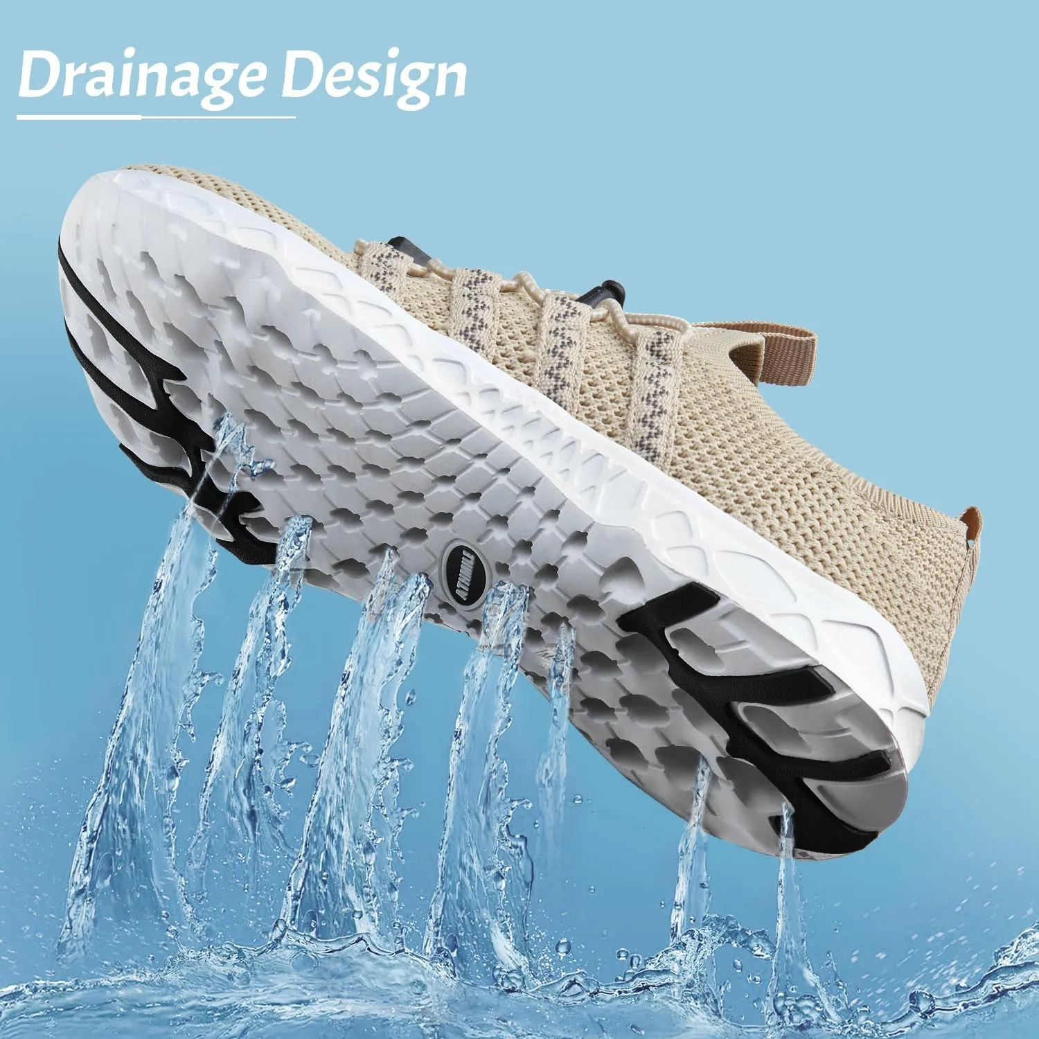 ATHMILE Water Shoes for Men Women Barefoot Hiking Swim River Shoes Adult Lake Pool Aqua Socks Beach Quick Dry for Hiking Surfing Kayaking Sport Accessories Camping Must Haves