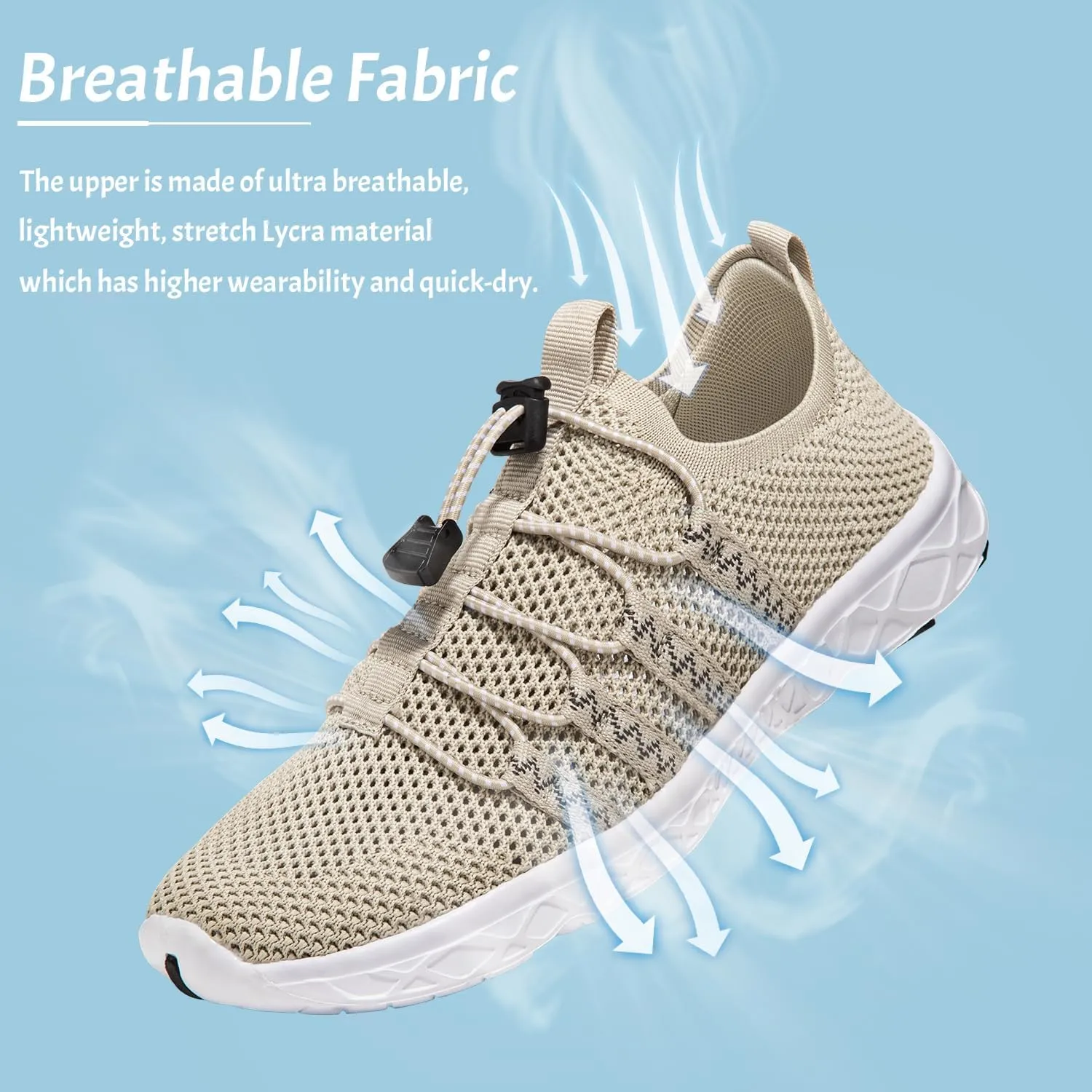 ATHMILE Water Shoes for Men Women Barefoot Hiking Swim River Shoes Adult Lake Pool Aqua Socks Beach Quick Dry for Hiking Surfing Kayaking Sport Accessories Camping Must Haves