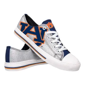Auburn Tigers NCAA Womens Glitter Low Top Canvas Shoes