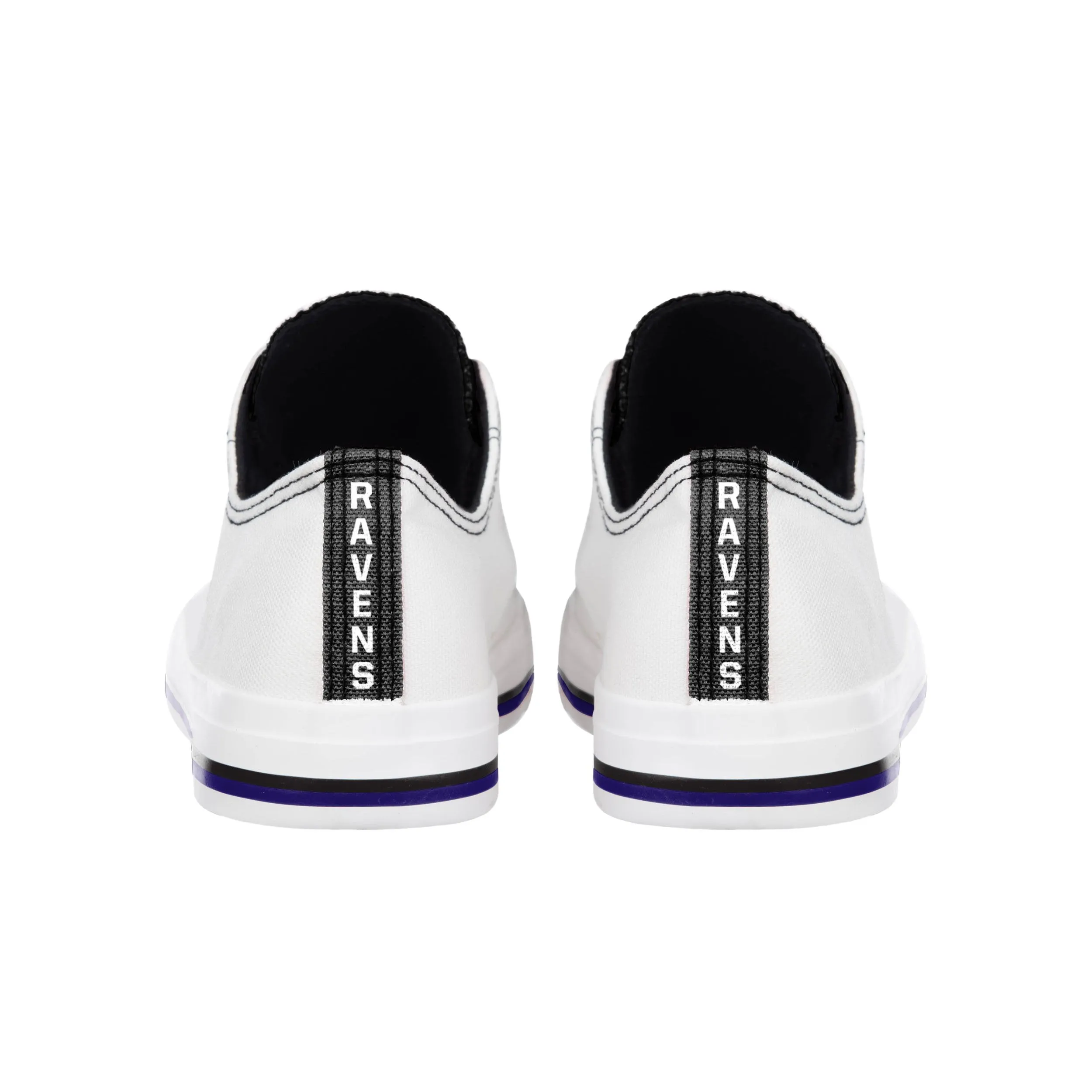 Baltimore Ravens NFL Mens Low Top White Canvas Shoes