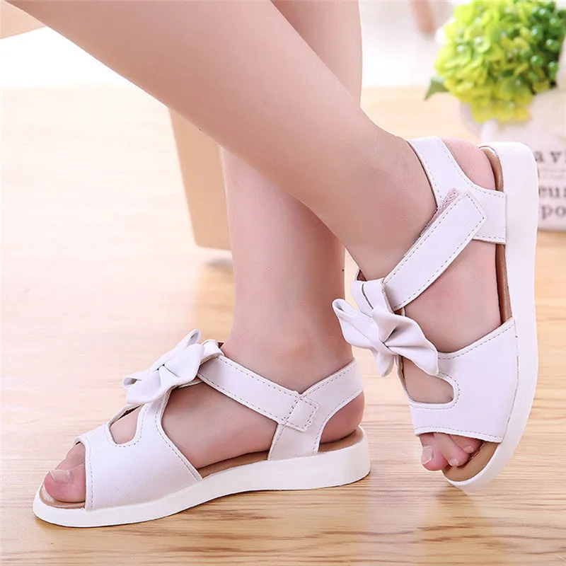 Bow-Knot Girls Flat Princess Toddler Sandals