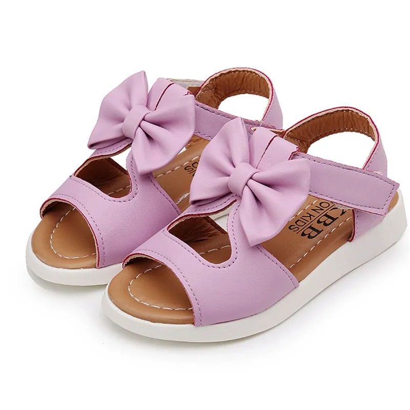 Bow-Knot Girls Flat Princess Toddler Sandals