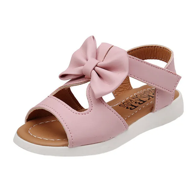 Bow-Knot Girls Flat Princess Toddler Sandals