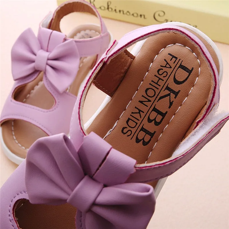 Bow-Knot Girls Flat Princess Toddler Sandals