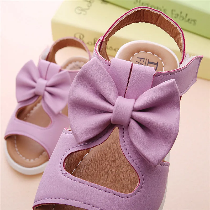 Bow-Knot Girls Flat Princess Toddler Sandals