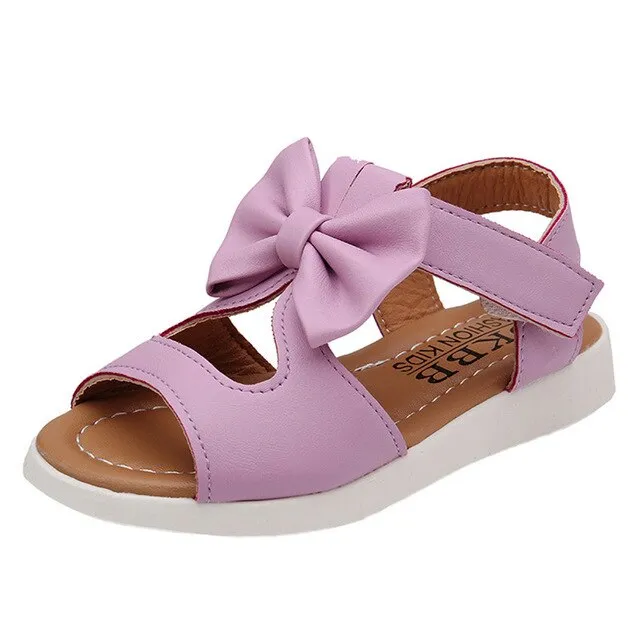 Bow-Knot Girls Flat Princess Toddler Sandals