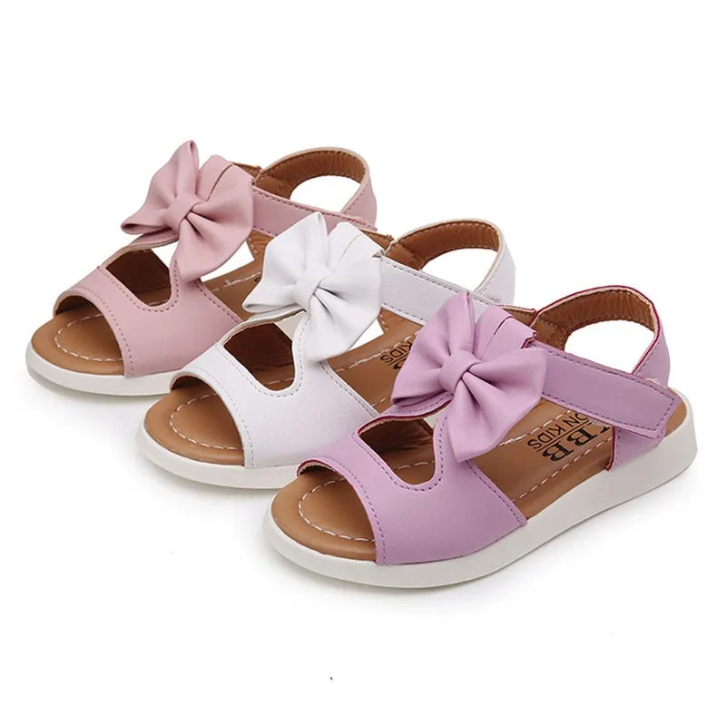 Bow-Knot Girls Flat Princess Toddler Sandals