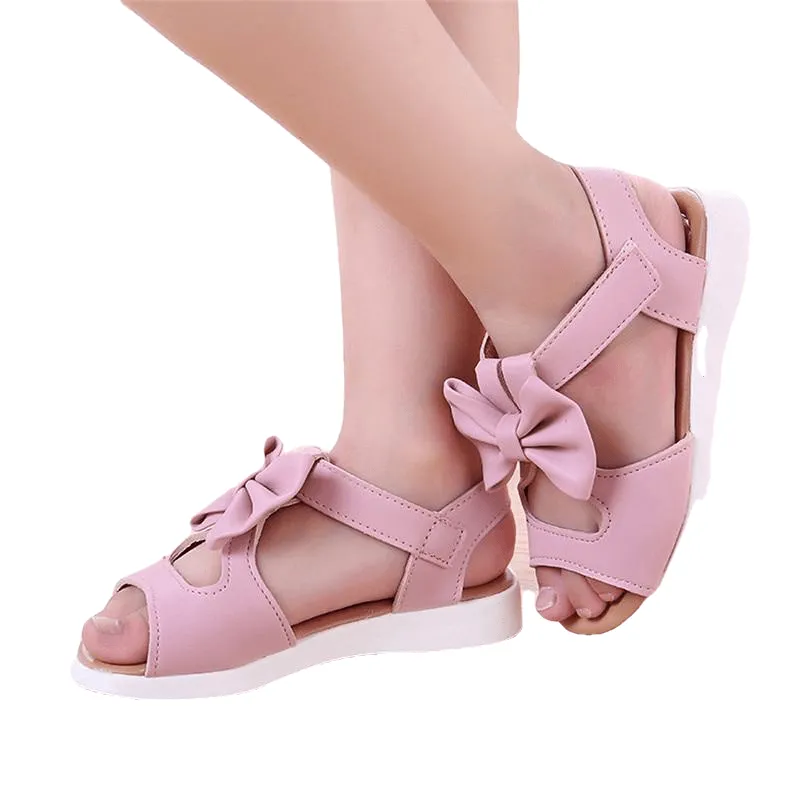 Bow-Knot Girls Flat Princess Toddler Sandals