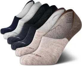 Calvin Klein Men's No Show Socks - 6 Pack Soft Cotton Blend Invisible Liners Loafer Socks for Men with Heel Grip (Size 7-12)