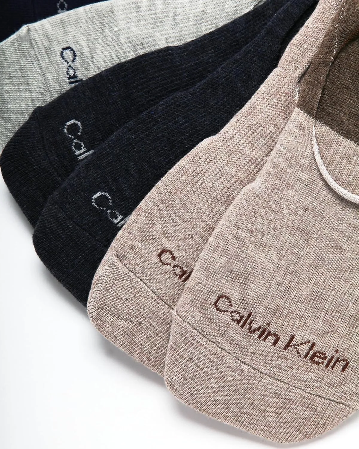 Calvin Klein Men's No Show Socks - 6 Pack Soft Cotton Blend Invisible Liners Loafer Socks for Men with Heel Grip (Size 7-12)