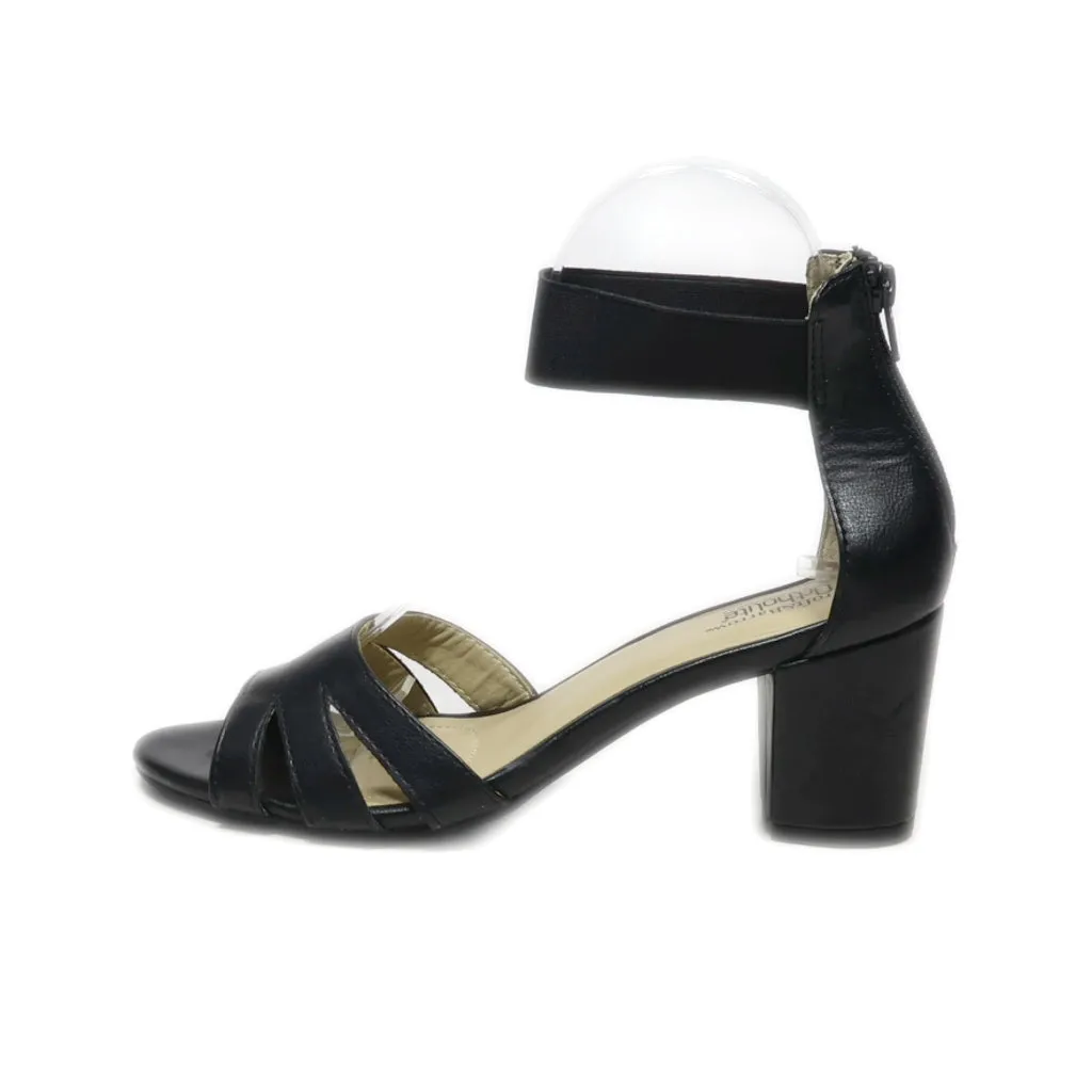 Croft & Barrow High-Heel Sandals Leather Black Colour For Women