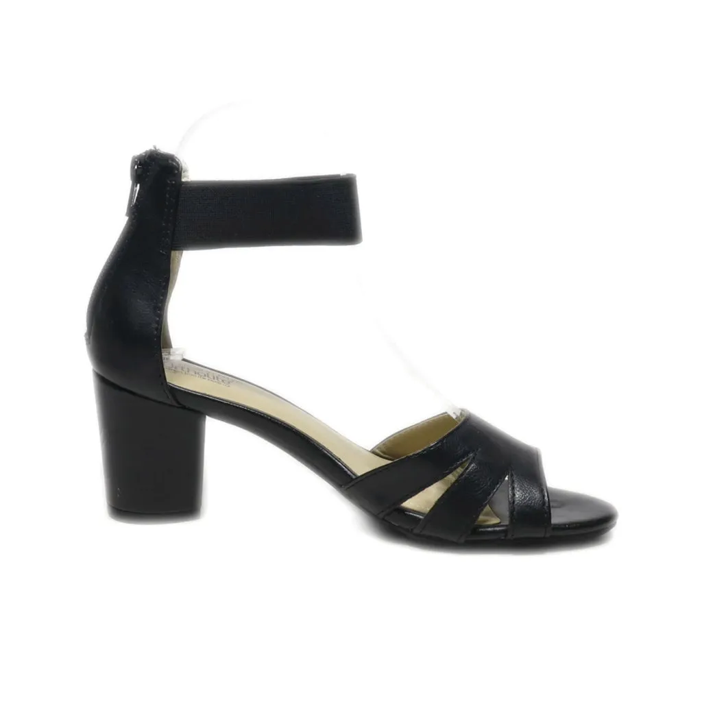 Croft & Barrow High-Heel Sandals Leather Black Colour For Women