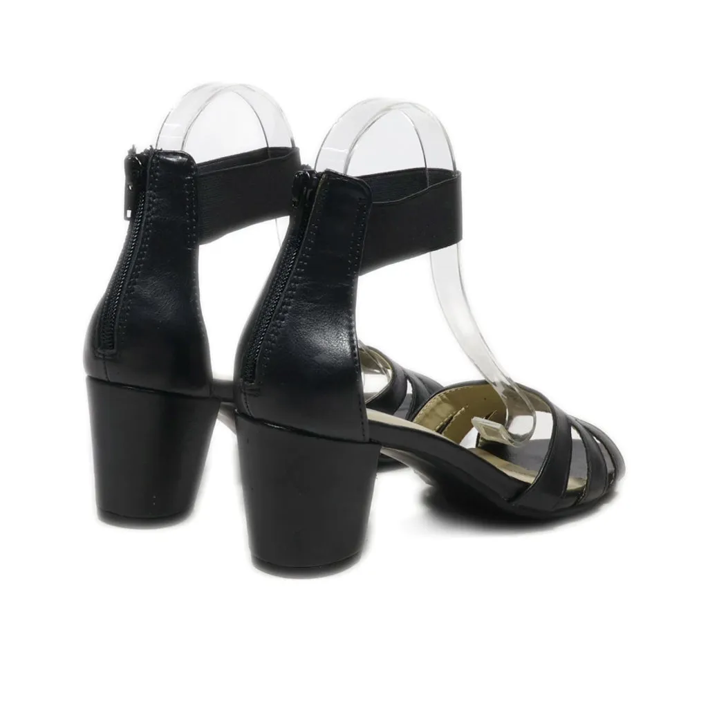 Croft & Barrow High-Heel Sandals Leather Black Colour For Women