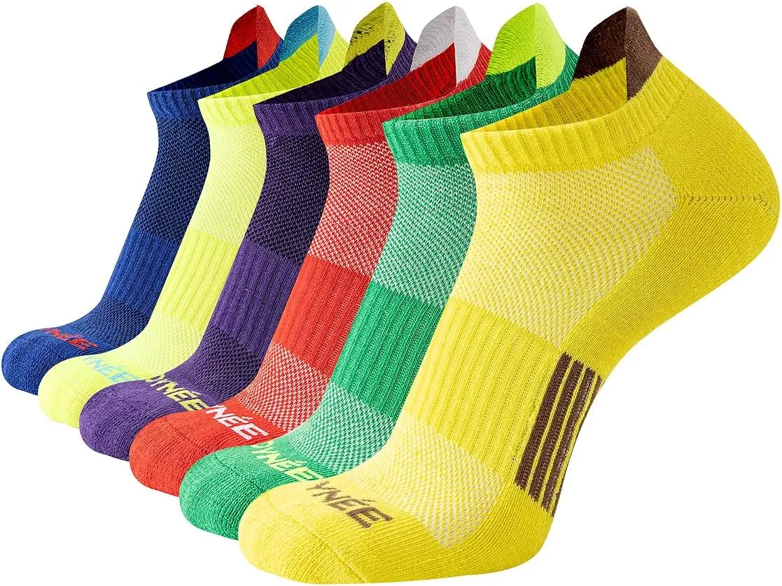 JOYN??E Men??s Athletic Socks Low Cut Cushion Running Socks Breathable Comfort for Sports 6 Pack