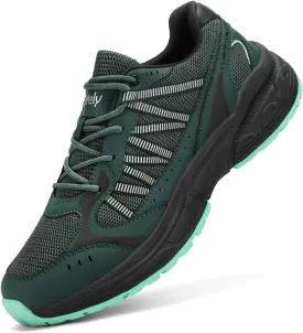 Kricely Men's Walking Shoes Breathable Tennis Running Shoes Lace Up Non Slip Sneakers Athletic Gym Sports Shoes for Men