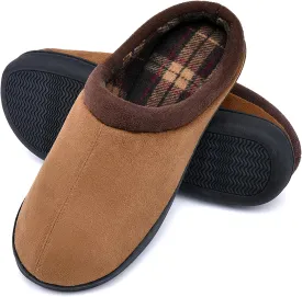 LORDFON Memory Foam Mens Slippers Slip-On Comfy House Slippers for Men Indoor Outdoor Non-Slip Warm Winter Men??s Bedroom Slippers Size