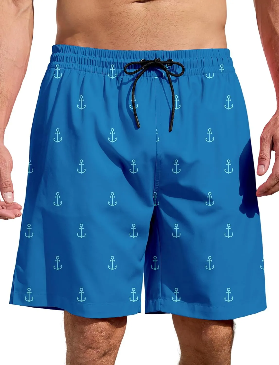 Men's Swim Trunks Hawaiian Bathing Mesh Lining Suit Swimsuits Beach Shorts with Pockets